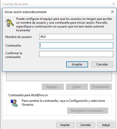 Windows 10 → Eliminar contraseña de inicio de sesión